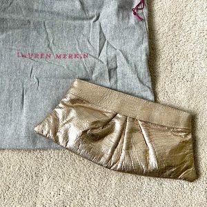 Gold Lauren Merkin clutch